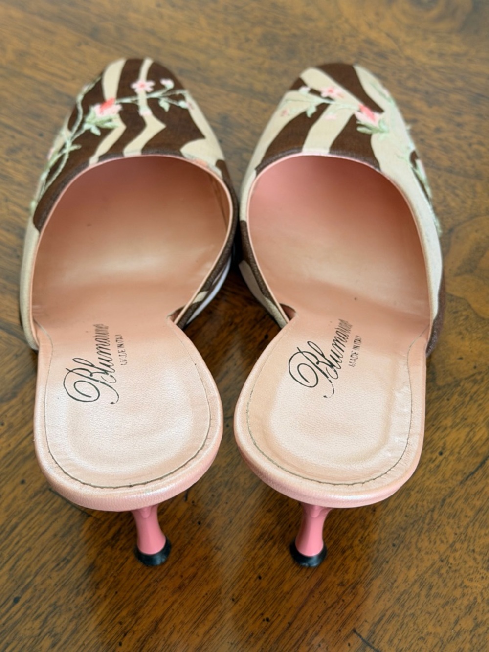 Embroidered Bluemarine Zebra Mules - 35 1/2 - Picture 6 of 10